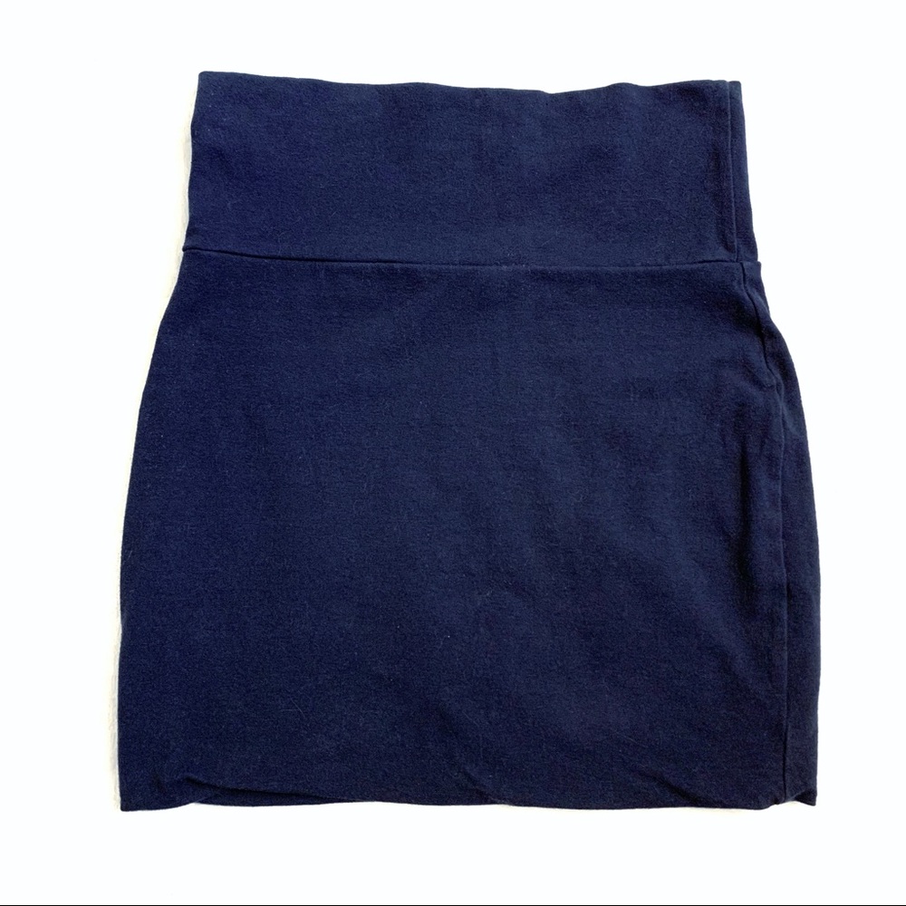 Lily White | Navy Body Con Mini Skirt, Size Medium